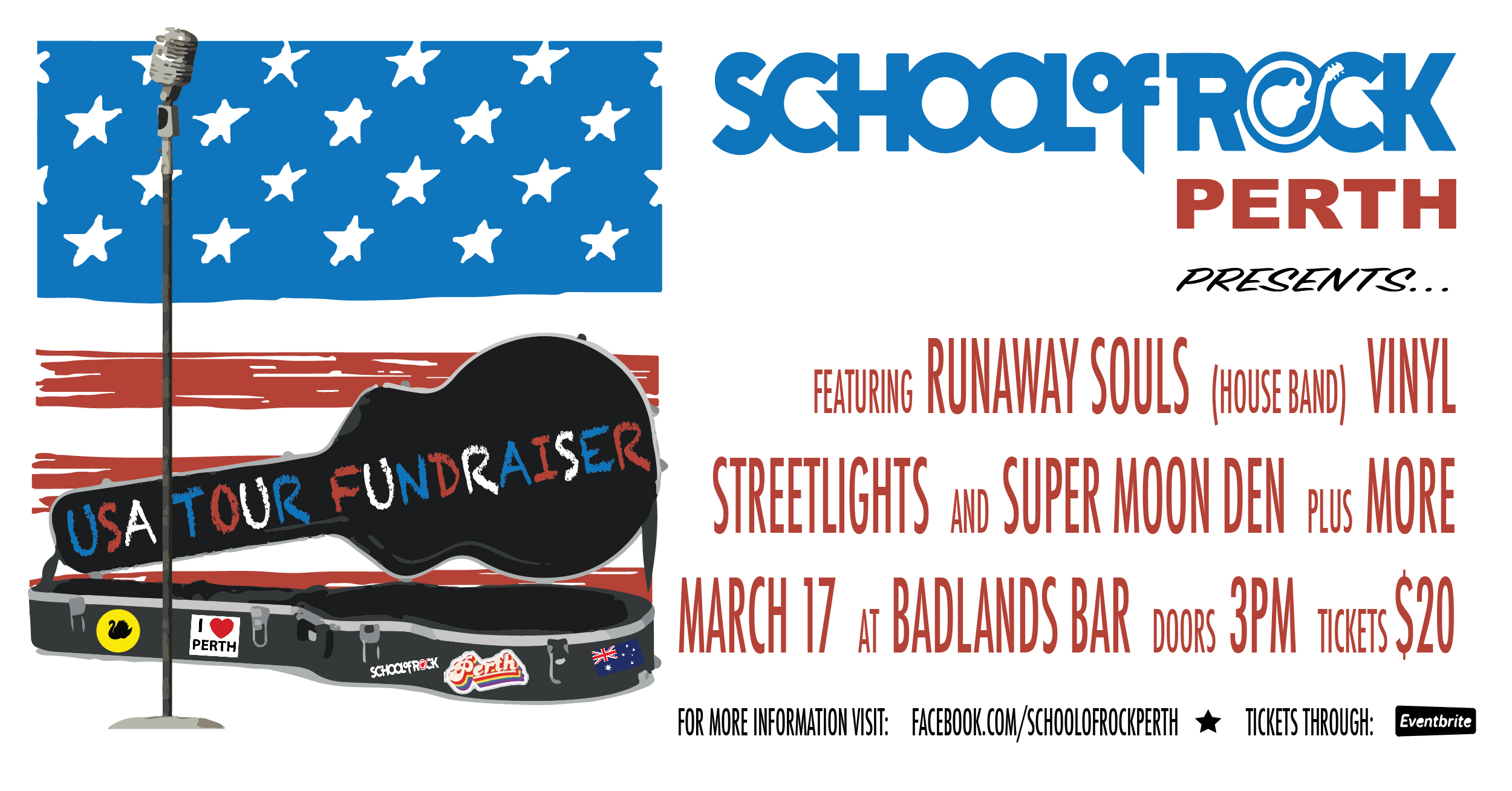 School of Rock Perth USA Tour Fundraiser